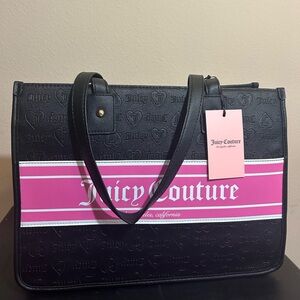 Juicy Viral Black & Pink Fashionista Tote Bag